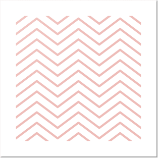 Pink Zigzag Lines Pattern Posters and Art